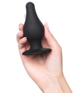 Черная анальная втулка 11см Erotist Toys Anal Plug Spade Size L