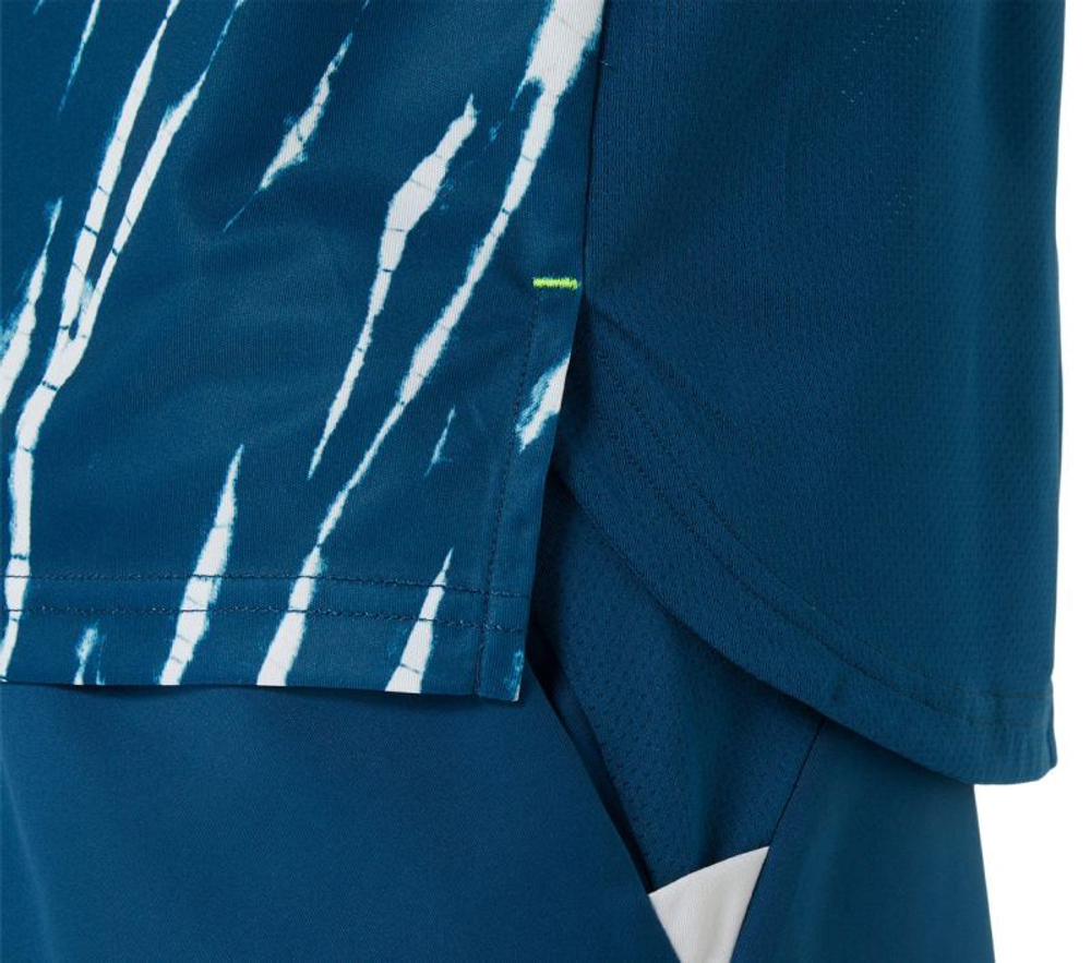 Мужская теннисная футболка Asics Game Short Sleeve - небесный