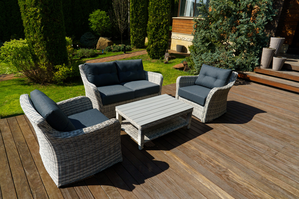 Кресло из искусственного ротанга ВЕНЕЦИЯ  (цвет: серый)