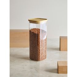 Банка для хранения квадратная Glass Bamboo, 1,9 л