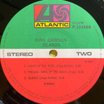 King Crimson ‎– Islands (Япония 1977г.)