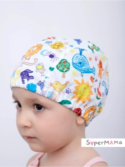 Шапочка для плавания детская непромокаемая для бассейна