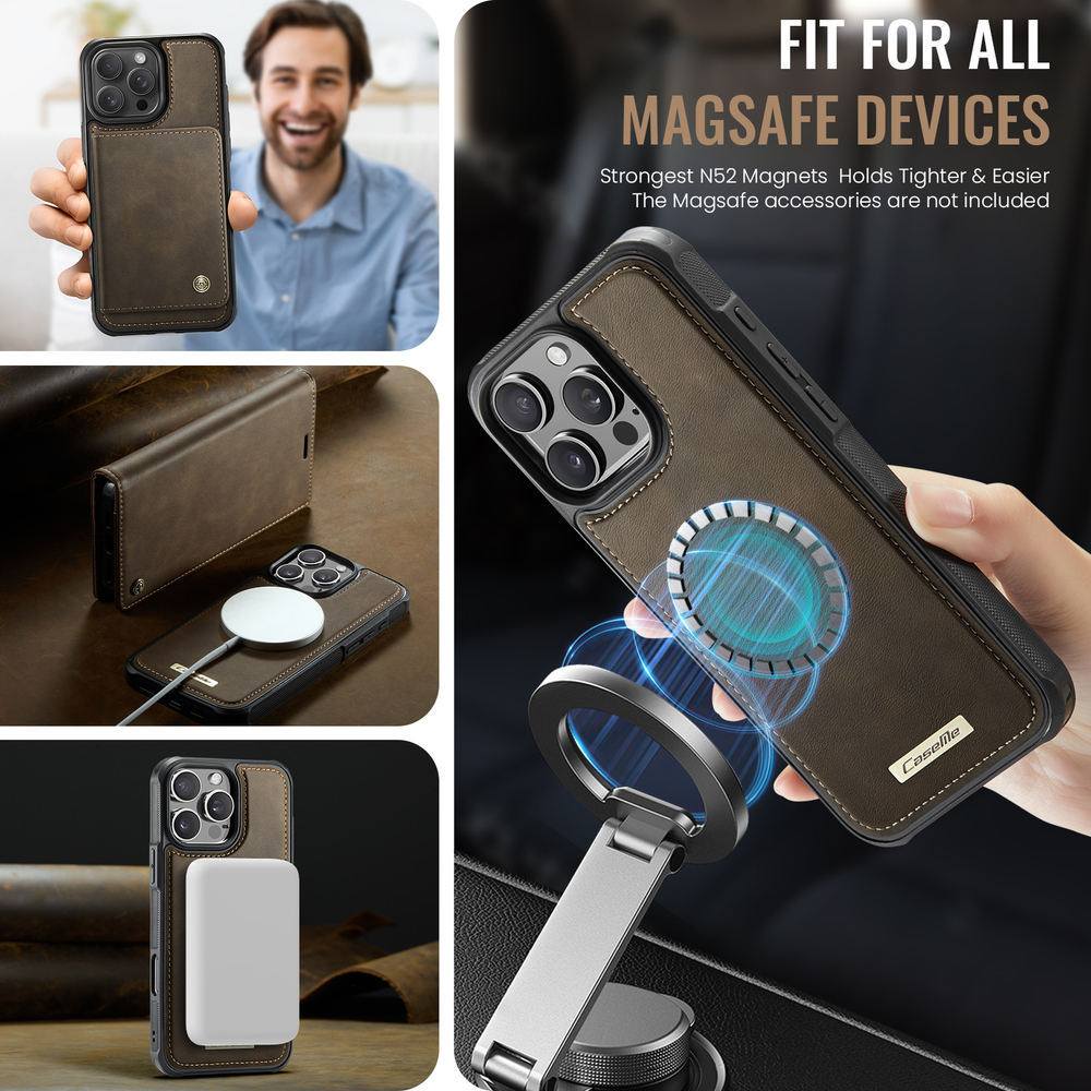 Чехол-кошелек CaseMe 2 in 1 MagSafe iPhone 16 ProMax