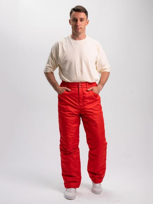 Брюки зимние красный