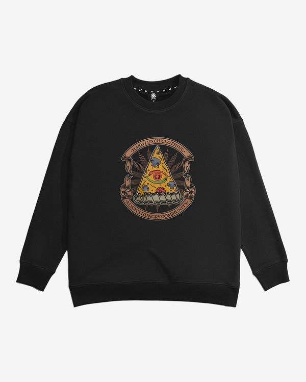 Толстовка Pizza eye черная - фото 1