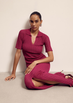 Джемпер-поло MILA, фуксия