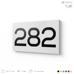 Номер на дверь 282, табличка на дверь для офиса, квартиры, кабинета, аудитории, склада, белая 120х70 мм, Айдентика Технолоджи