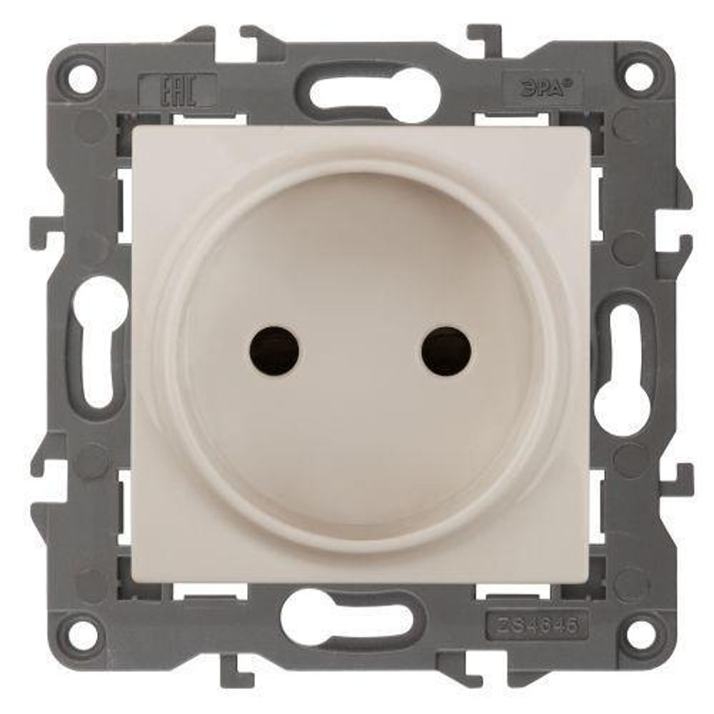 Розетка 1-м СП Эра Elegance 14-2105-02 16А IP20 16AX 250В 2P сл. кость Эра Б0034285
