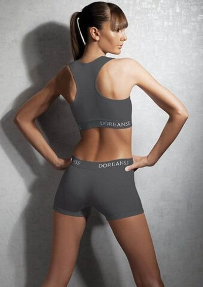 Удобный трикотажный спортивный бюстгальтер Doreanse Modal Basic (Размер: XL) (Цвет: темно-серый)