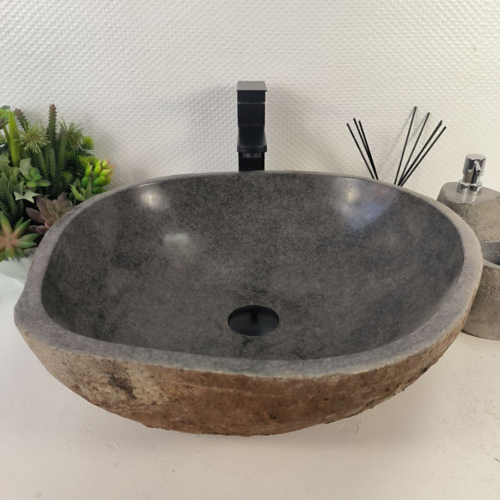 Раковина из речного камня RS-6939 (51*48*15)