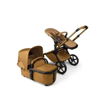 Коляска 2 в 1 Bugaboo Fox 5 Complete Noir Limited Edition (Amber Glow)
