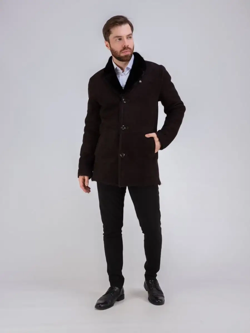 Дубленка мужская натуральная с мехом Турция