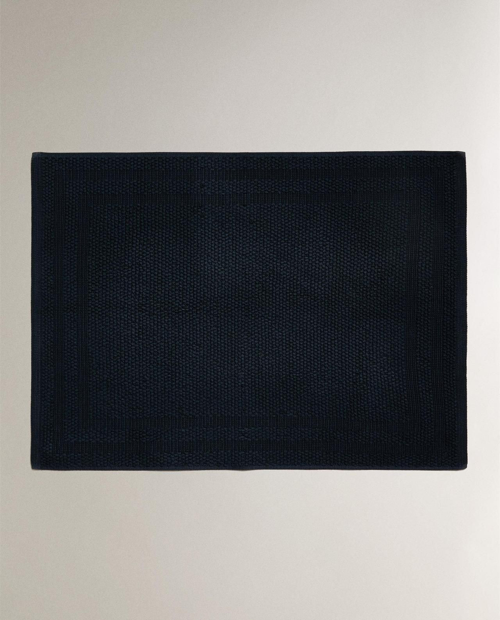 Zara Home - Нескользящий коврик для ванной из хлопка, синий, 50x70 см