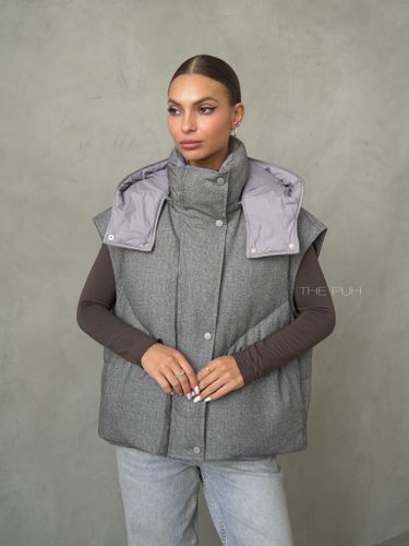 Графитовый пуховик-трансформер на молнии