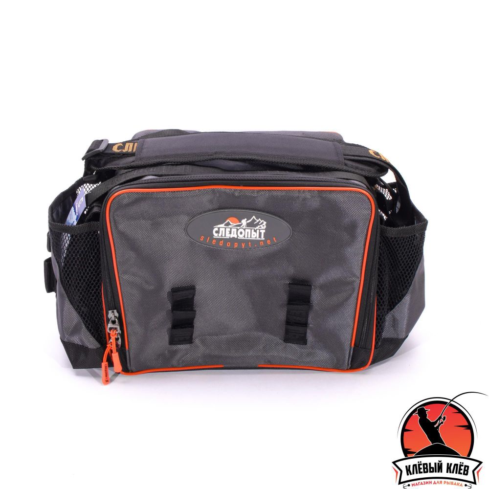 Сумка рыболовная &quot;СЛЕДОПЫТ&quot; Lure Bag L, 40х25х21 см, цв. серый + 5 коробок Luno 20/4/