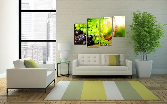 Модульная картина "Виноградный рай"