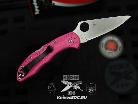 Складной нож Spyderco Delica 4 Lightweight C11FPPNS30V c клинком из стали CPM-S30V, рукоять FRN