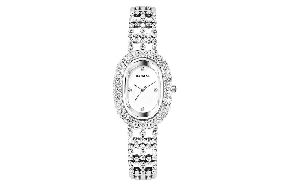 KANGOL Simple Collection Quartz Movement Metal Strap Watch Women"s Watch White Dial Waterproof KANGOL K693