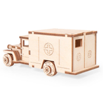 Грузовичок ЛТ-М "Скорая" от Lemmo - Деревянный конструктор, сборная модель, для детей