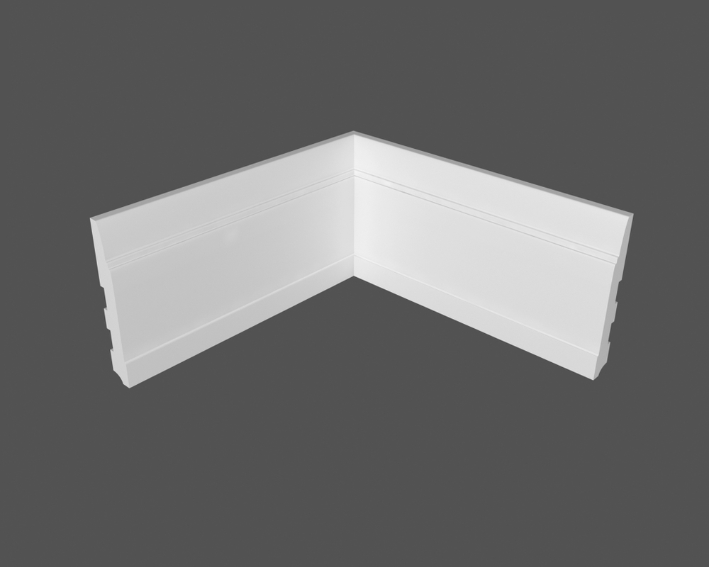 Плинтус напольный под покраску P13.150.22 МДФ Deartio 150x22x2070 мм