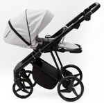 Детская коляска Adamex Blanc 2 в 1 BL-PS46 TIP (СВЕТЛО-СЕРЫЙ+СВЕТЛО-СЕРАЯ КОЖА)