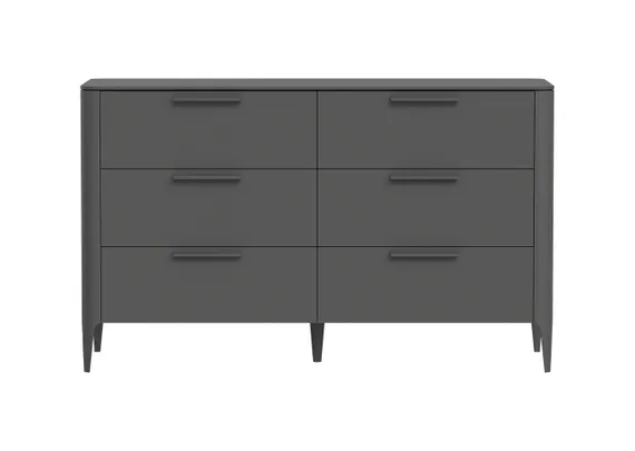 Комод Type 6 ящиков ширина 140 см (темно-серый)
