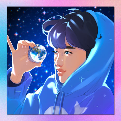 Арт принт / annaermizina.art / BTS / Джин