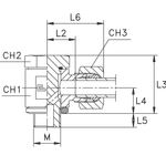 Соединение JE DL18 22х1.5 (в сборе)