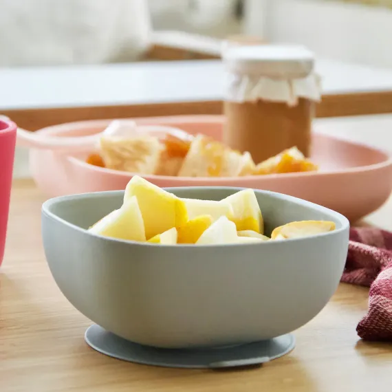 Миска из силикона Beaba Silicone Bowl With Suction Cup Grey