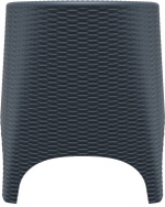 Кресло пластиковое плетеное с подушкой Siesta Contract Aruba, антрацит