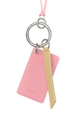 Подвеска - картхолдер с карабином BABY PINK