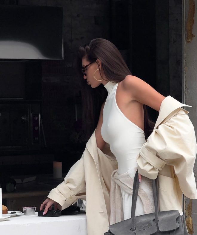 Bodysuit halter — milk