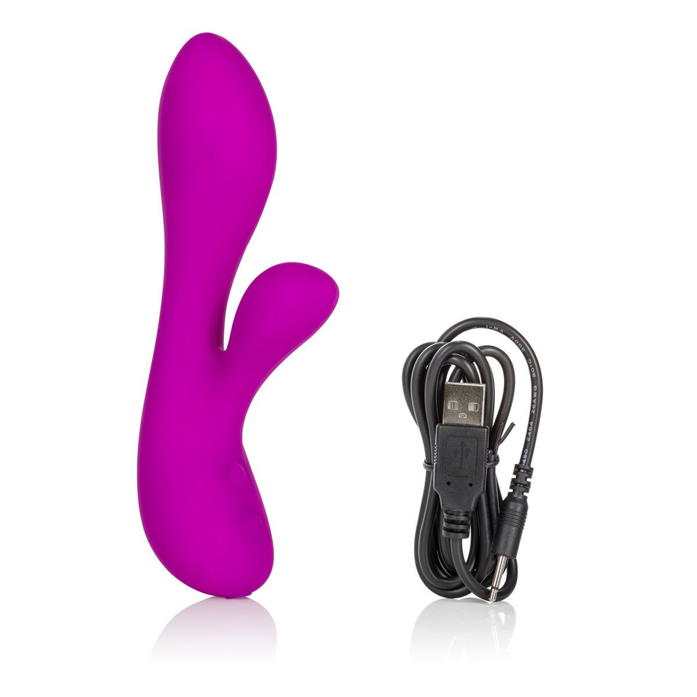 Перезаряжаемый фиолетовый вибромассажер Vr3 - 16,5 см. (Цвет: фиолетовый)