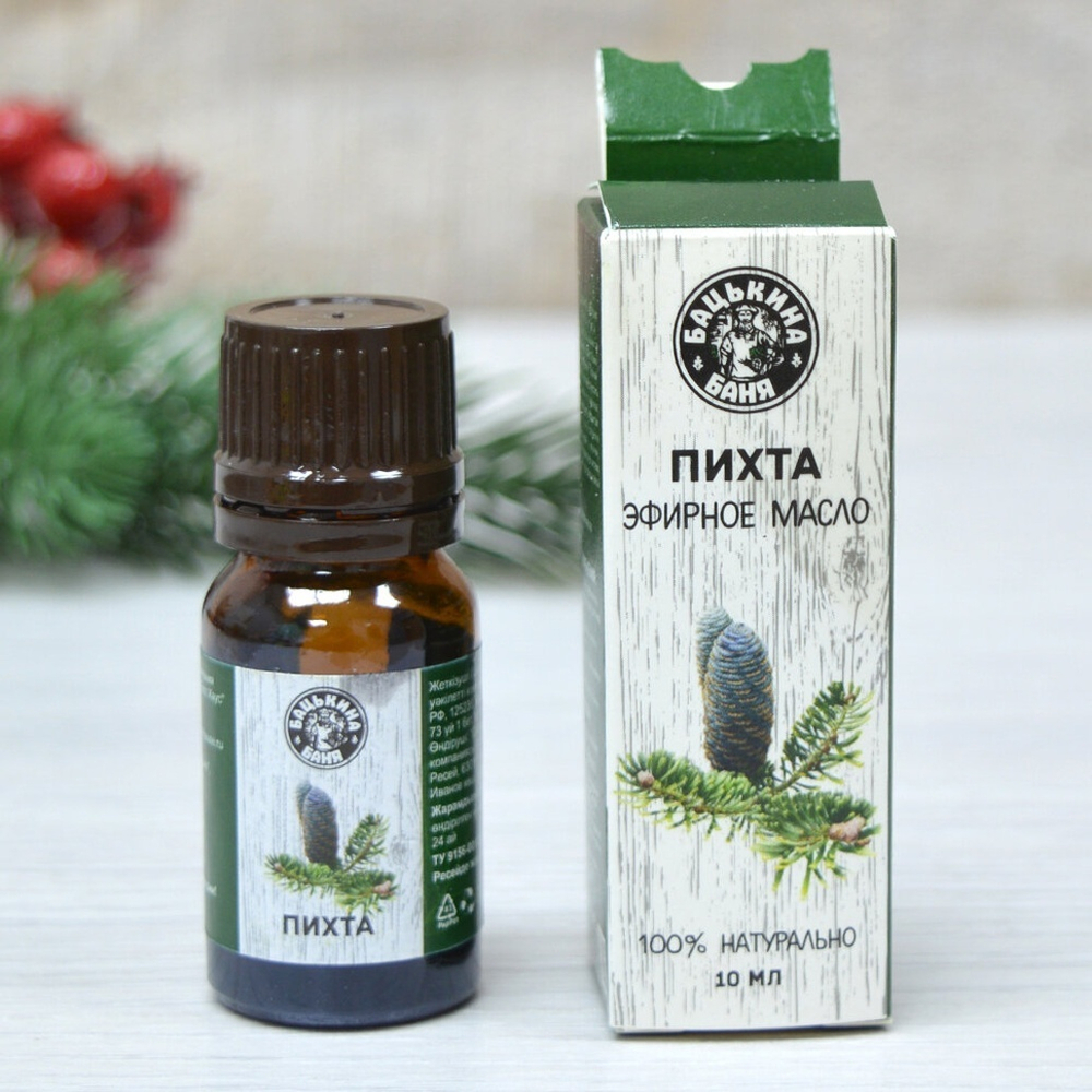 Эфирное масло "Пихта", тм "Бацькина баня"