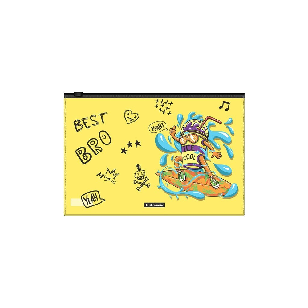 ZIP-LOCK пакет на молнии 288*198 мм, Erich Krause, В5, 160 мкм, пластик, полупрозрачный, ассорти, "Funny Monsterst"