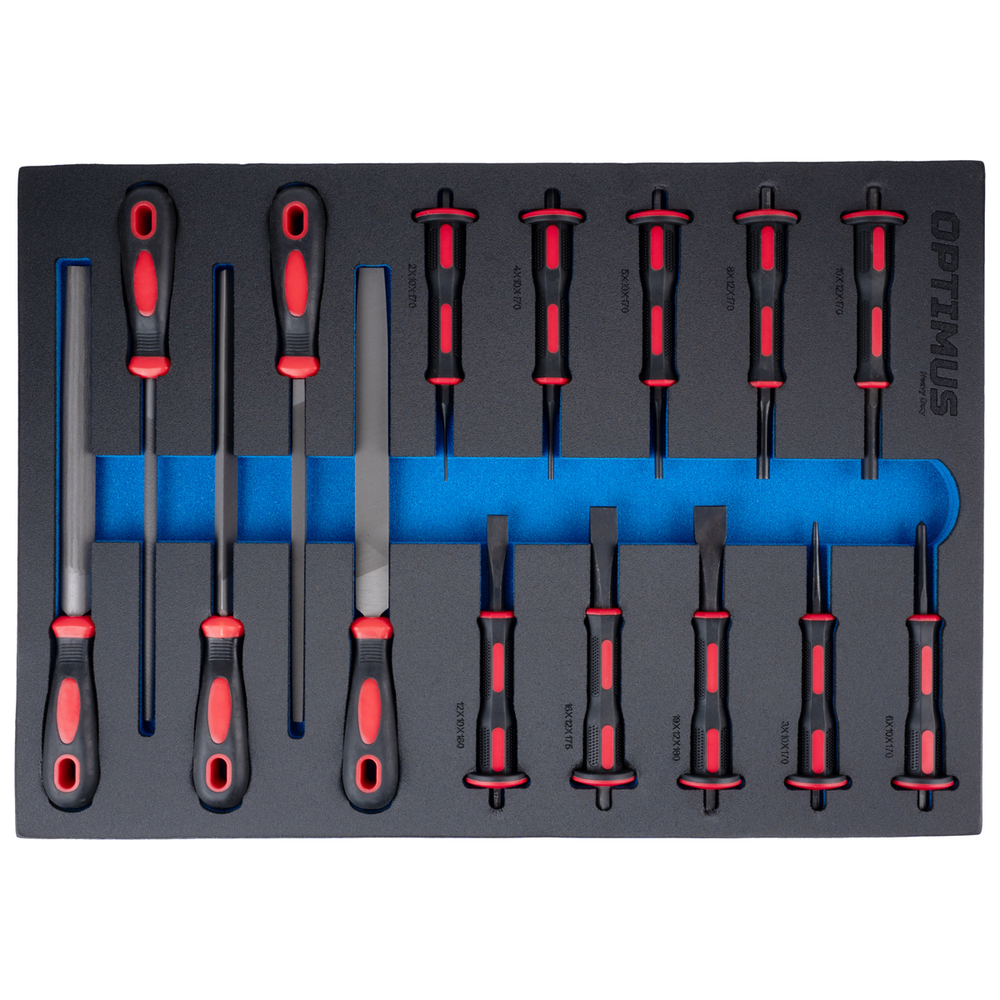 OPT-717E Тележка инструментальная, 7 полок с набором инструментов, столешница с EVA покрытием