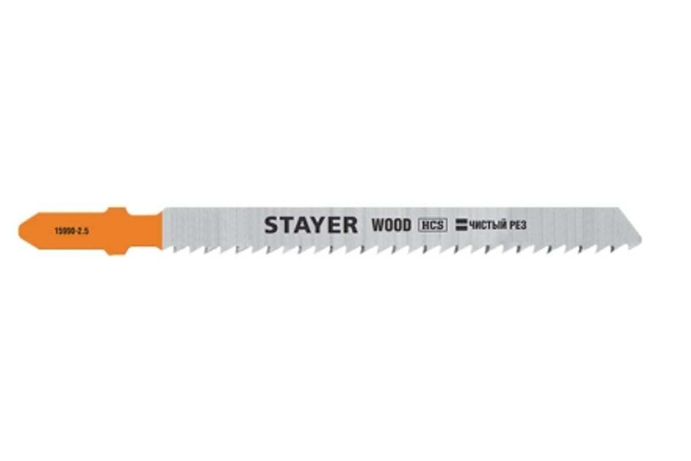 Полотна по дереву, ДСП, ДВП STAYER (2 шт; 75х4 мм; HCS; Т-хвост.; Т101D) для электролобзика 15990-4_z02