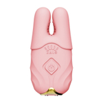 Розовые виброзажимы на соски с пультом ДУ и управлением через приложение Zalo Nave Vibrating Nipple Clamps Coral Pink