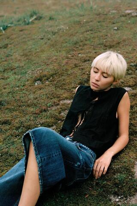 ZARA ТОП С ВЫШИВКОЙ И ЗАВЯЗКАМИ, ЧЕРНЫЙ