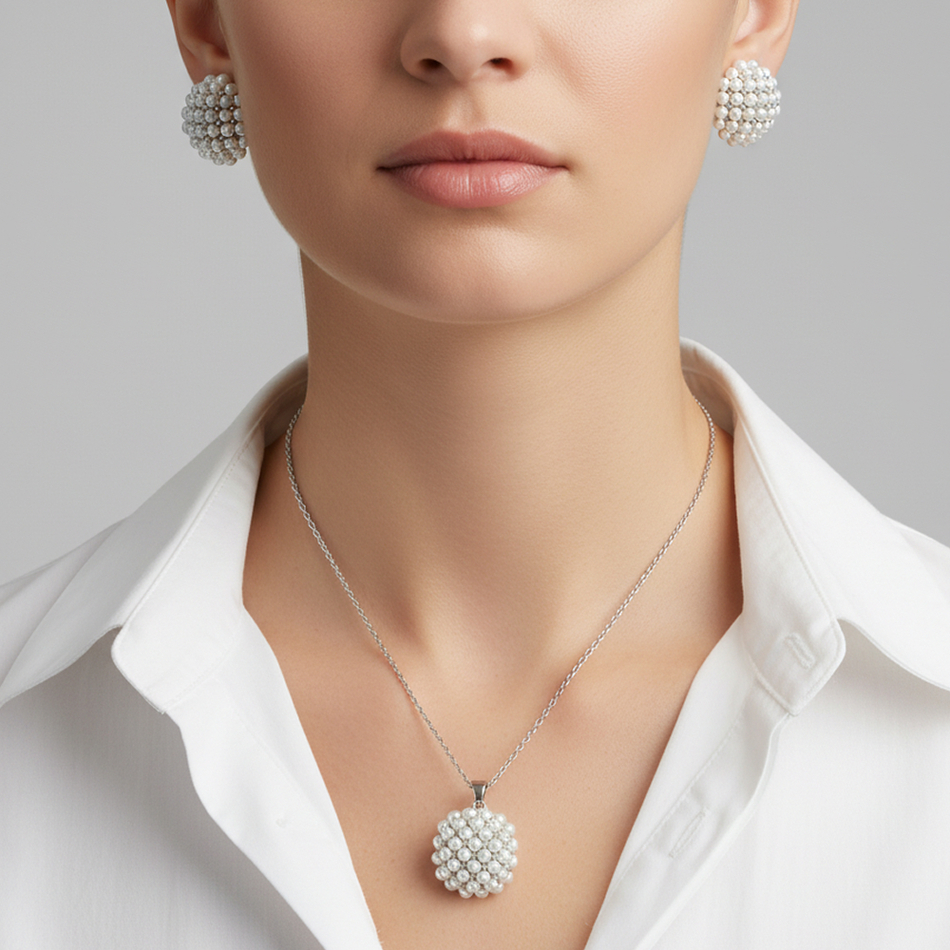 Комплект Fiore Luna, колье и серьги SG208407E-001 S