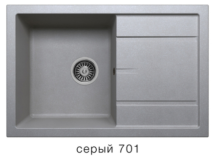 Кухонная мойка Tolero R-112 760x500 мм Серый №701
