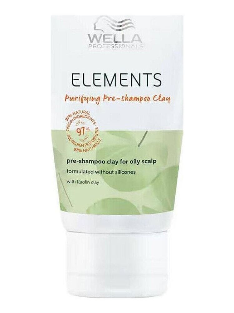 Маски Wella Professionals Elements Purifying Pre-Shampoo Clay oczyszczająca glinka do stosowania przed myciem włosów szamponem 70ml