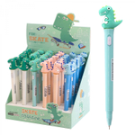 Ручка гелевая Alingar "Динозаврик", с подсветкой, 0,7 мм, черная, игольчатый наконечник, цветной пластиковый корпус, карт. уп.