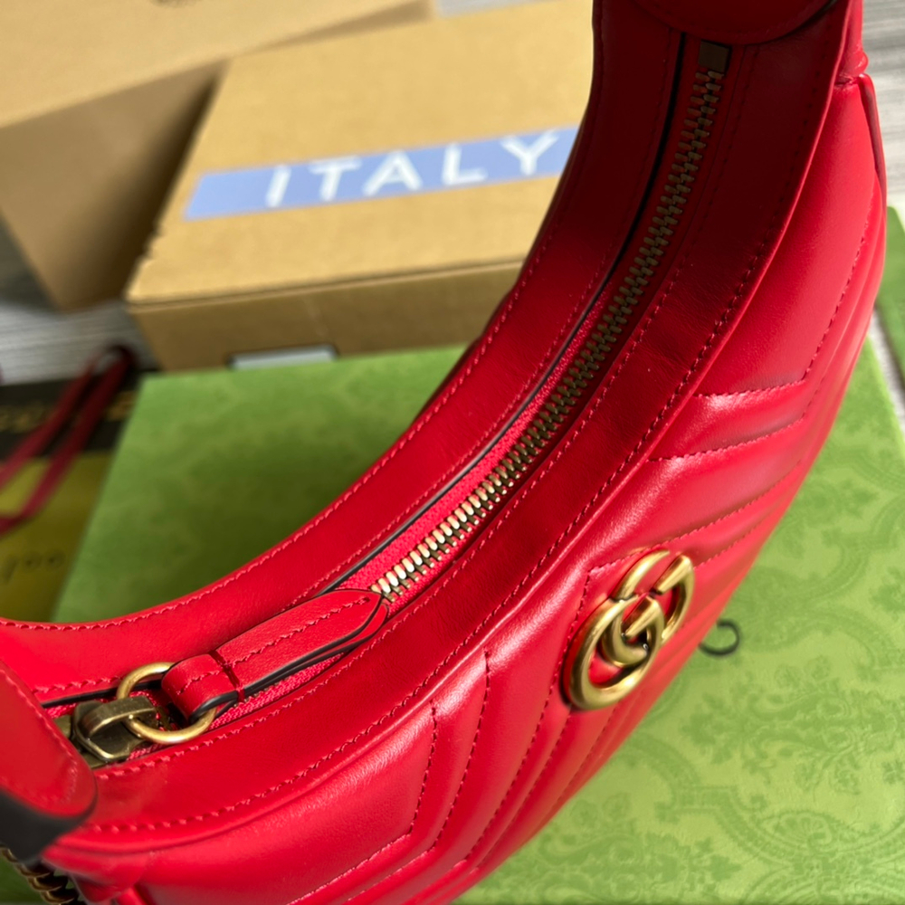 Gucci GG Marmont Half-Moon-Shaped Bag