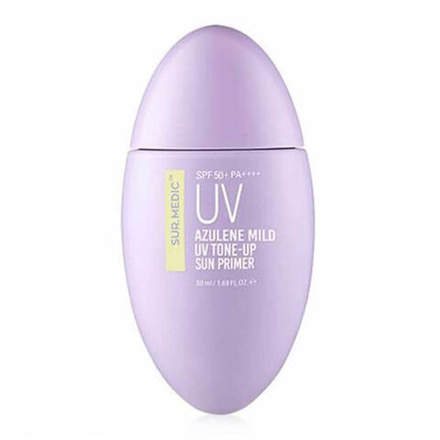 Легкий солнцезащитный праймер - SUR.MEDIC+ Azulene Mild UV Tone-Up Sun Primer SPF50+ PA++++, 50 мл