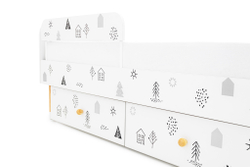 Детская кровать Бельмарко Stumpa Классика Домики ч б