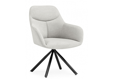 Стул на металлокаркасе Woodville Бартон 2 ткань мадера 2, черный матовый, ножки черные