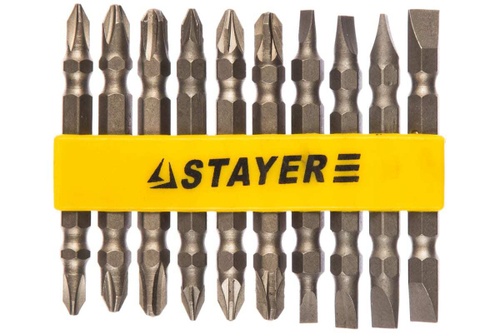 Набор двухсторонних бит MASTER 10 предметов STAYER 2605-H10_z01