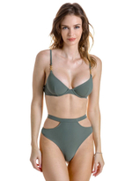 Сексуальный купальник Irina: лиф и высокие трусики (Размер: C/S) (Цвет: оливковый)