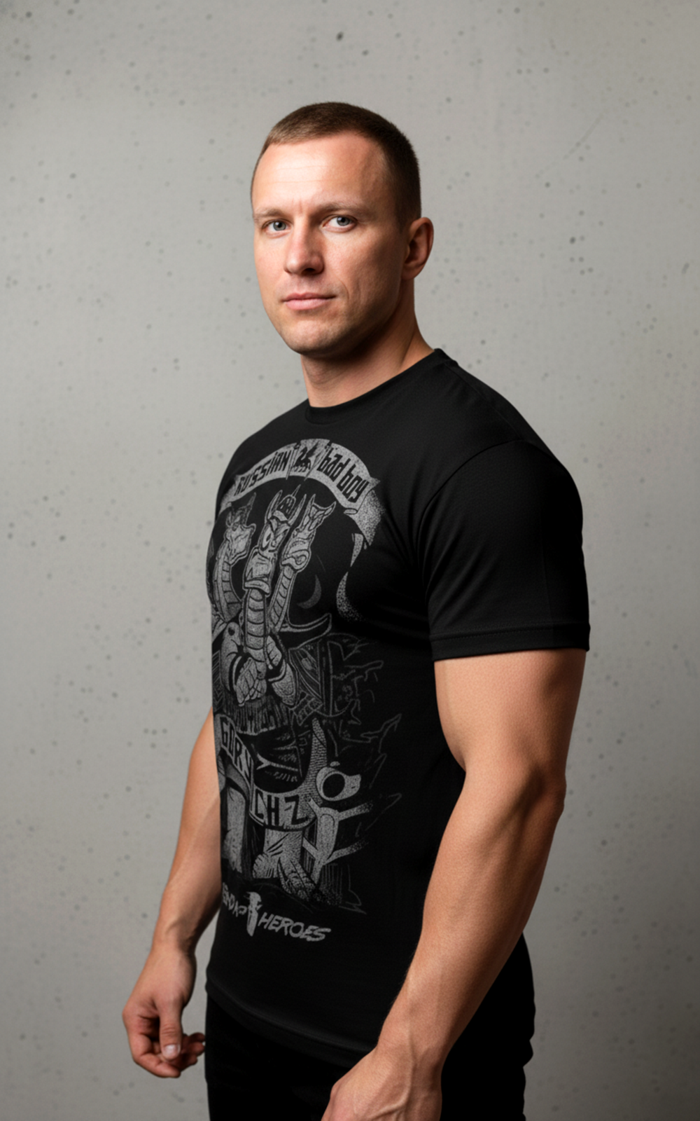 Футболка оверсайз LEGENDA Горыныч черная